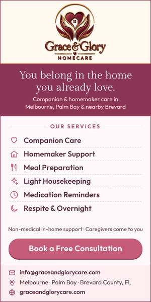 Grace & Glory Homecare: companion and homemaker care in Melbourne, Palm Bay and Brevard. Book a free consultation.
